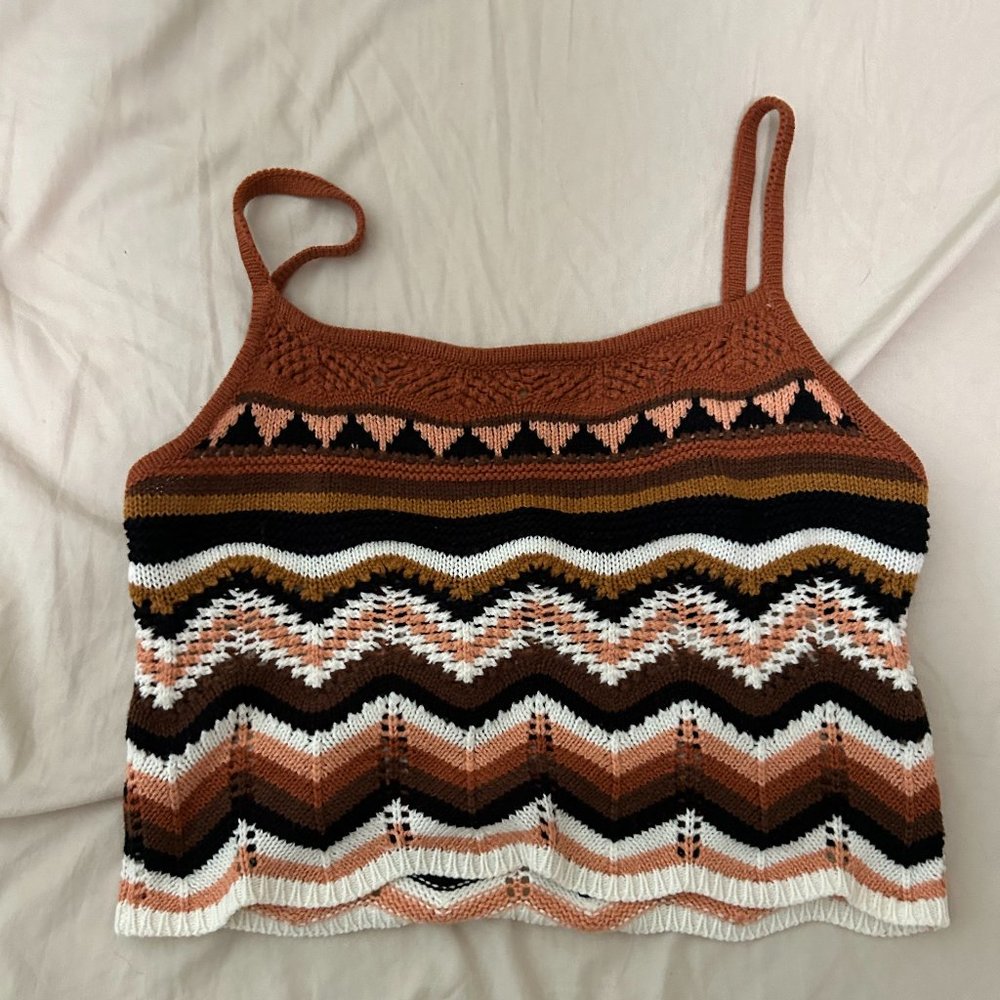 Crochet style tank top